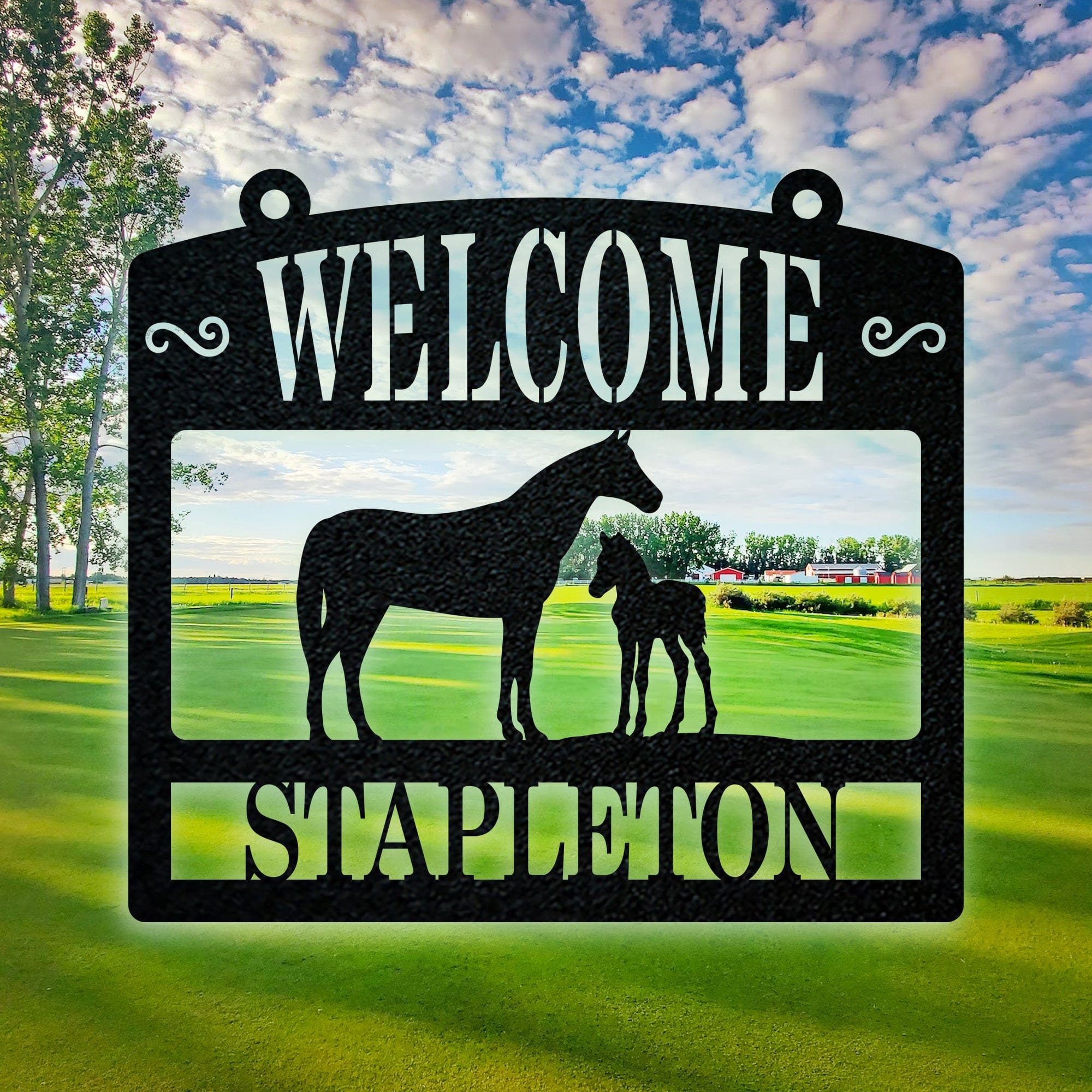 Farm & Ranch WELCOME Animals Monogram - Farm Life Edition