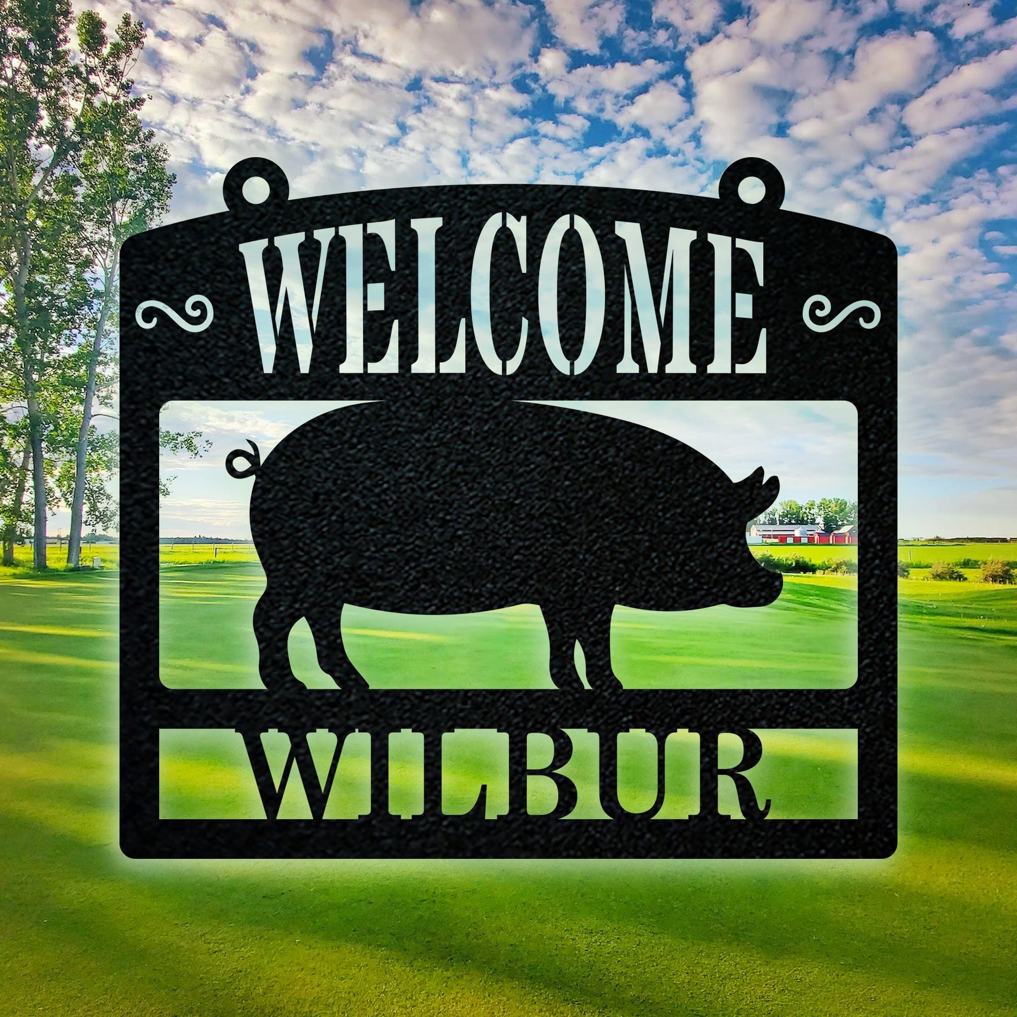 Farm & Ranch WELCOME Animals Monogram - Farm Life Edition