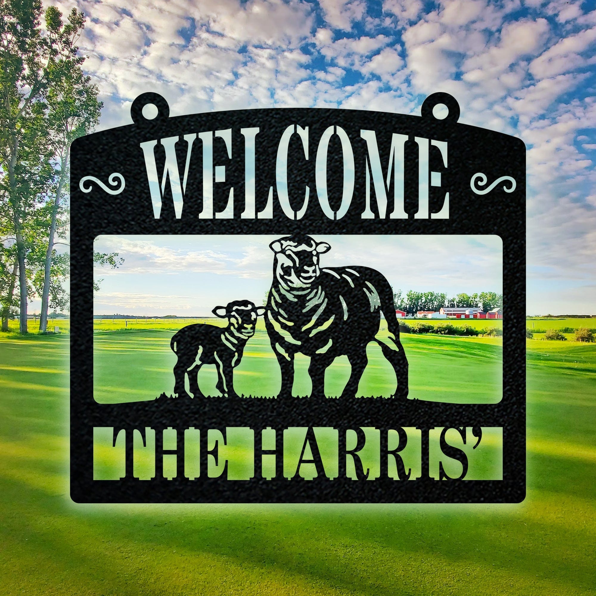 Farm & Ranch WELCOME Animals Monogram - Farm Life Edition