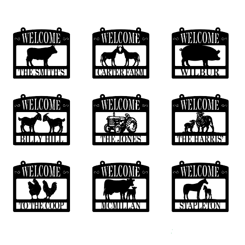 Farm & Ranch WELCOME Animals Monogram - Farm Life Edition