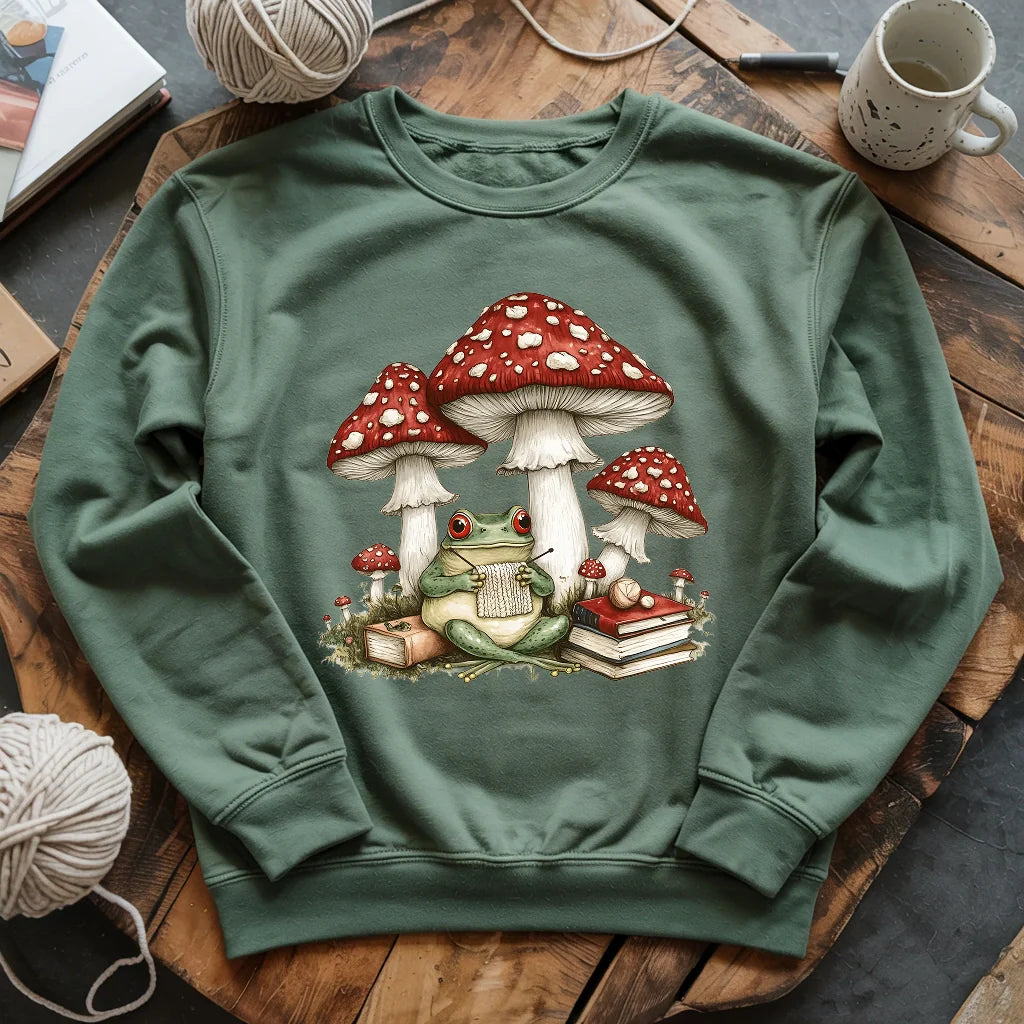 Knitting Frog Sweatshirt