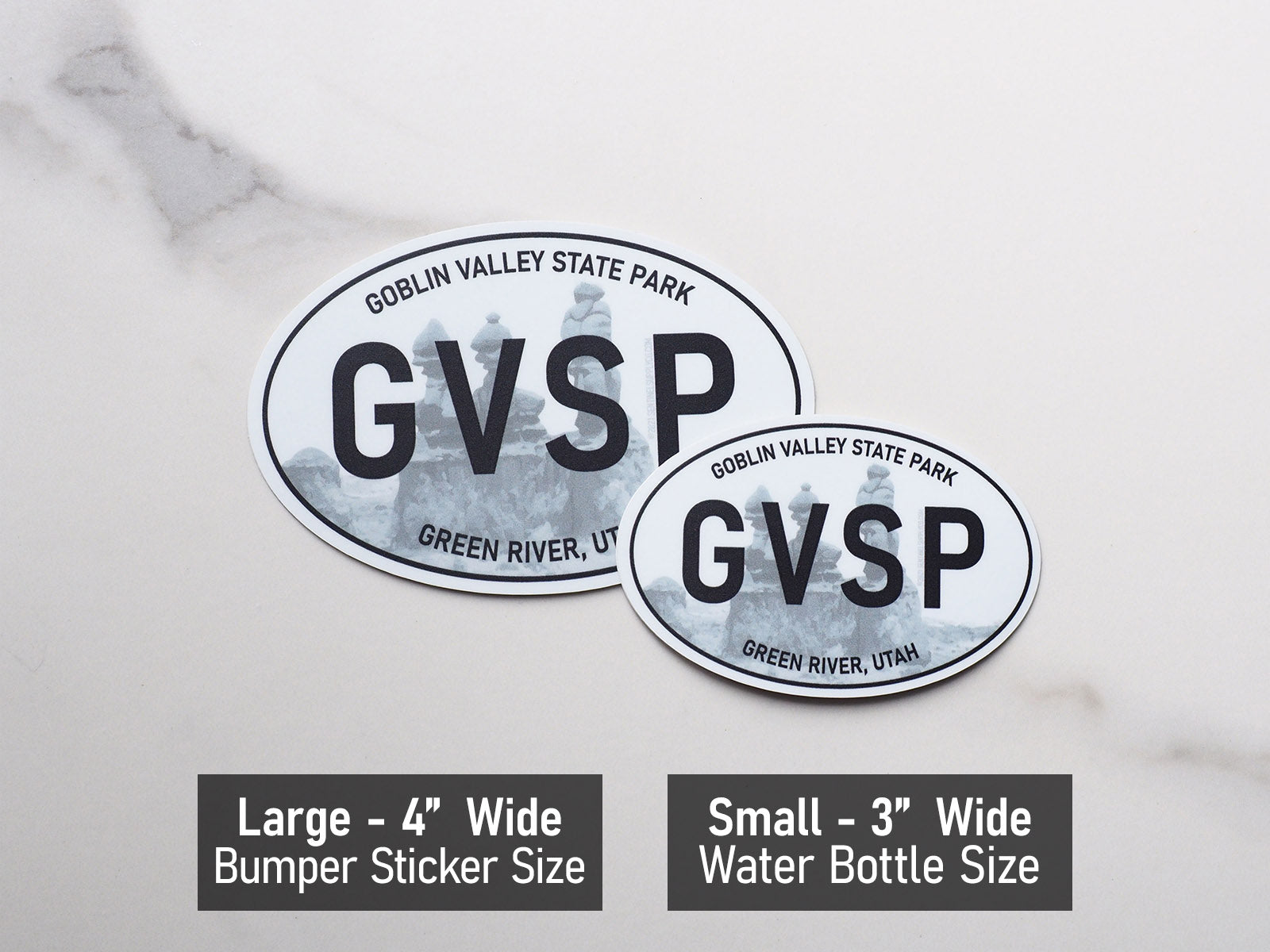 Goblin Valley Utah White Oval Bumper Sticker
