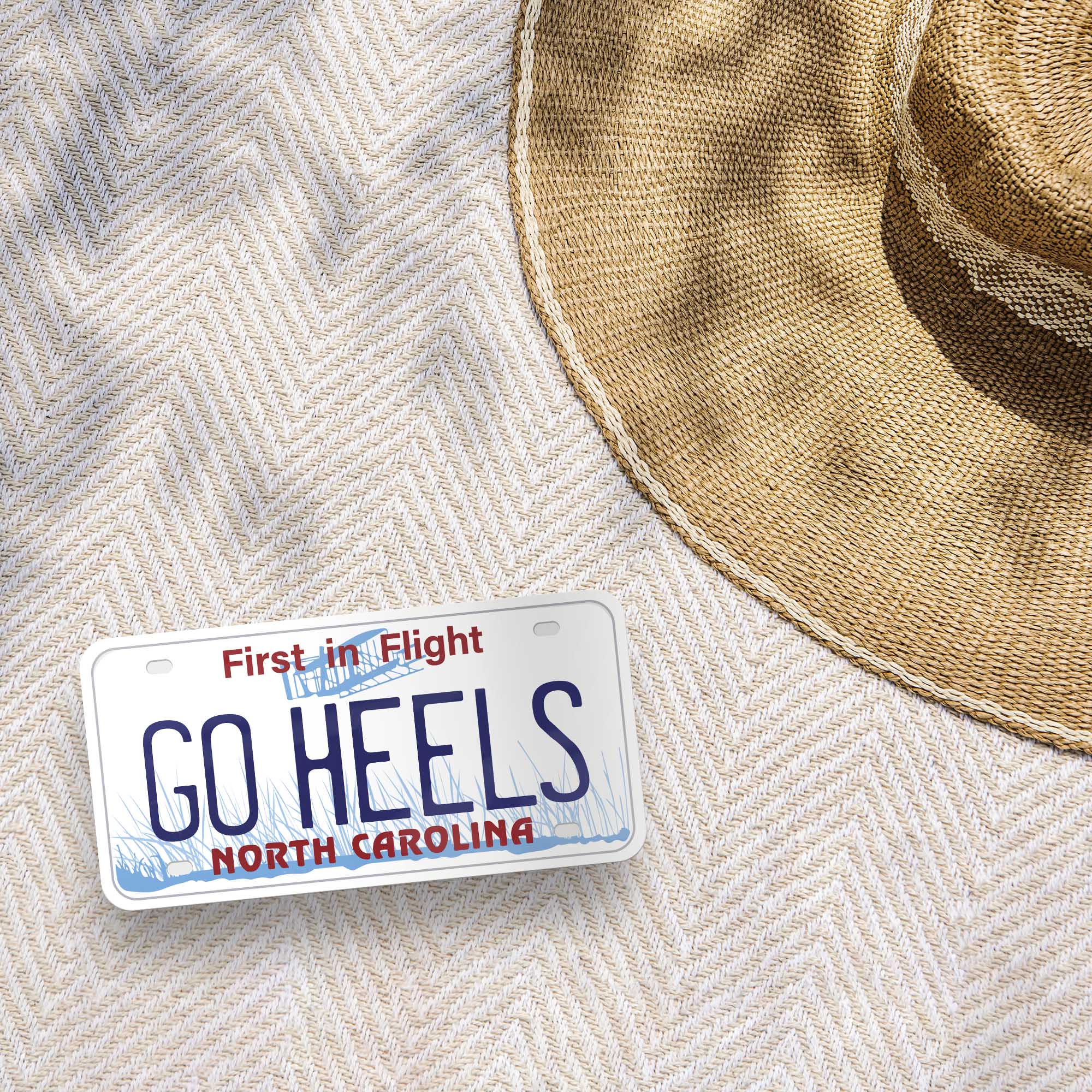 Go Heels North Carolina License Plate Sticker
