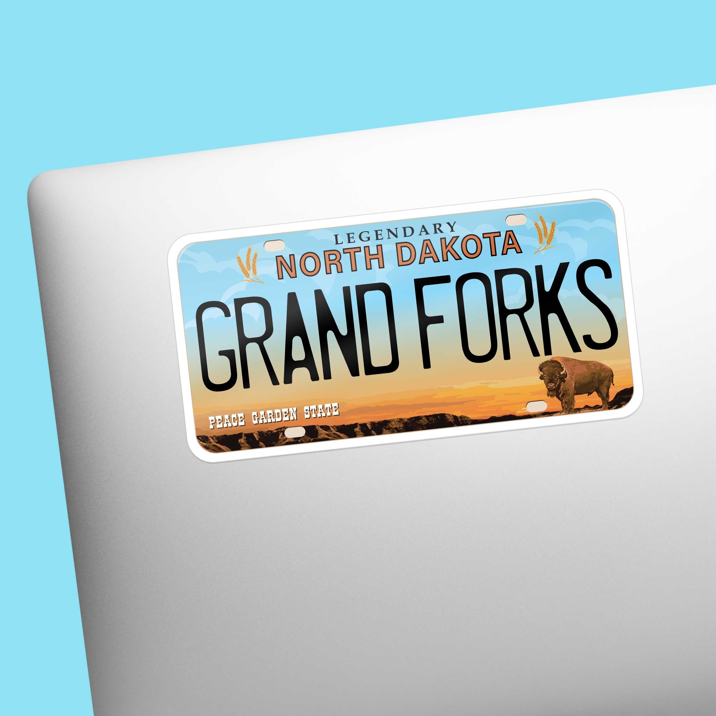 North Dakota License Plate Stickers - Choose Your ND City Decal