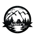 Outdoor Tent Sign - Personalized Metal Gift | Rustic Camping Trip Reminder