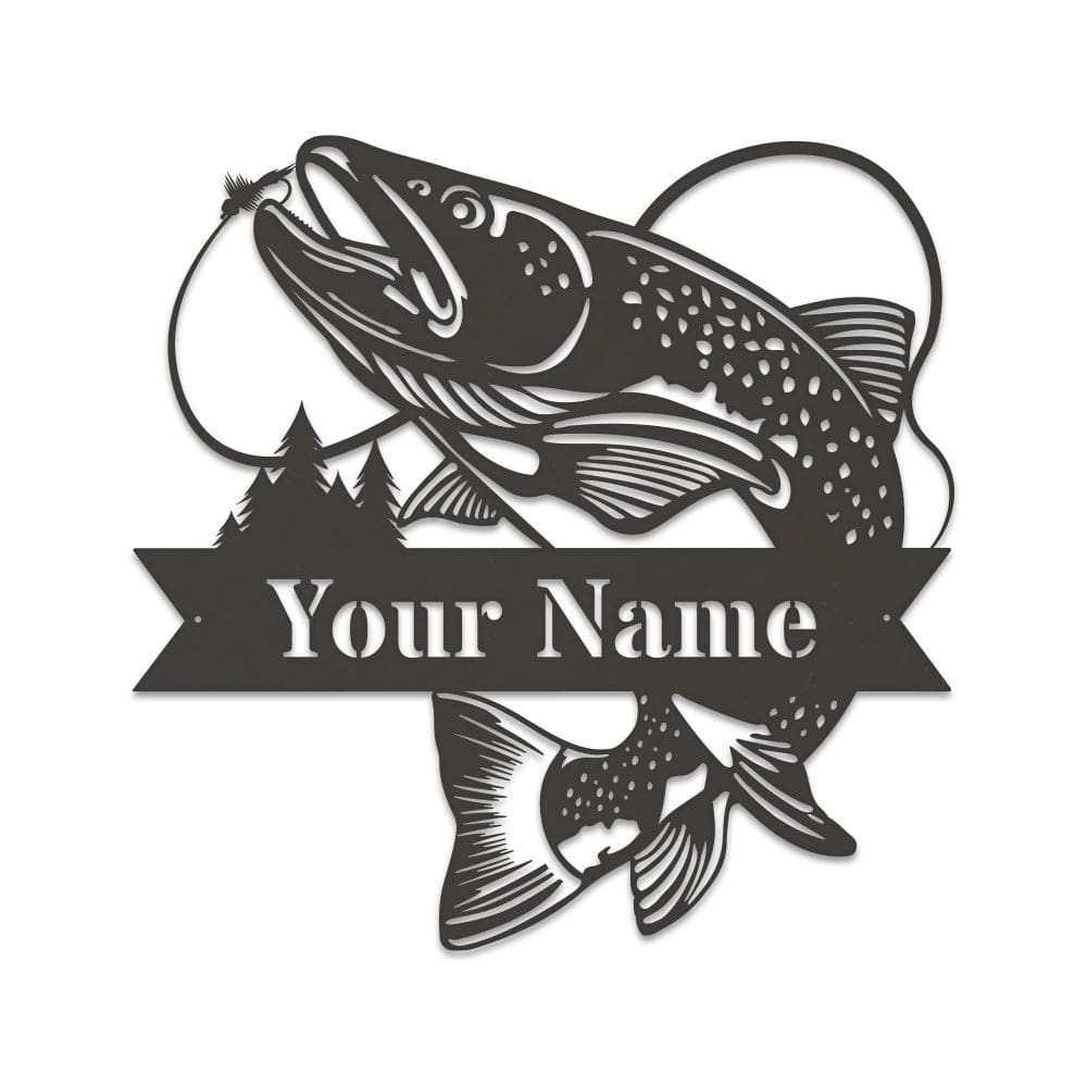 Great Outdoor Trout Fishing Monogram