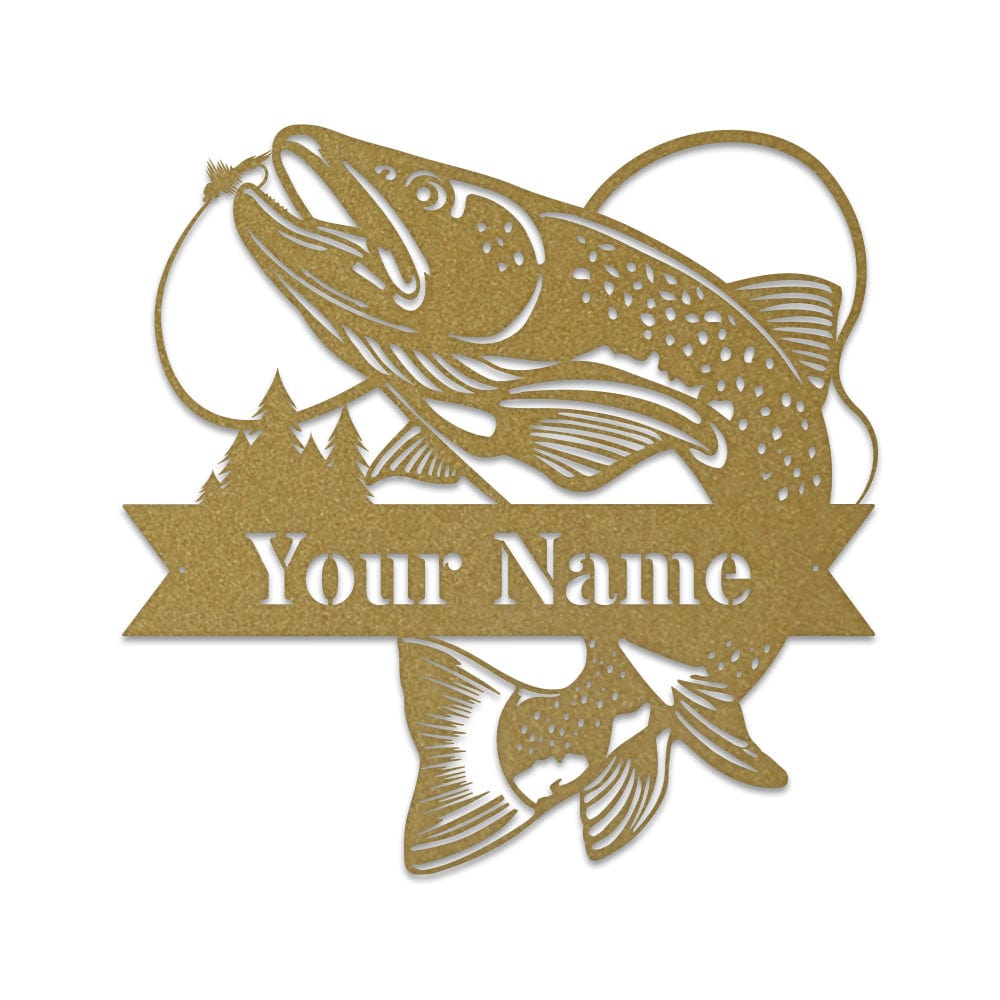 Great Outdoor Trout Fishing Monogram