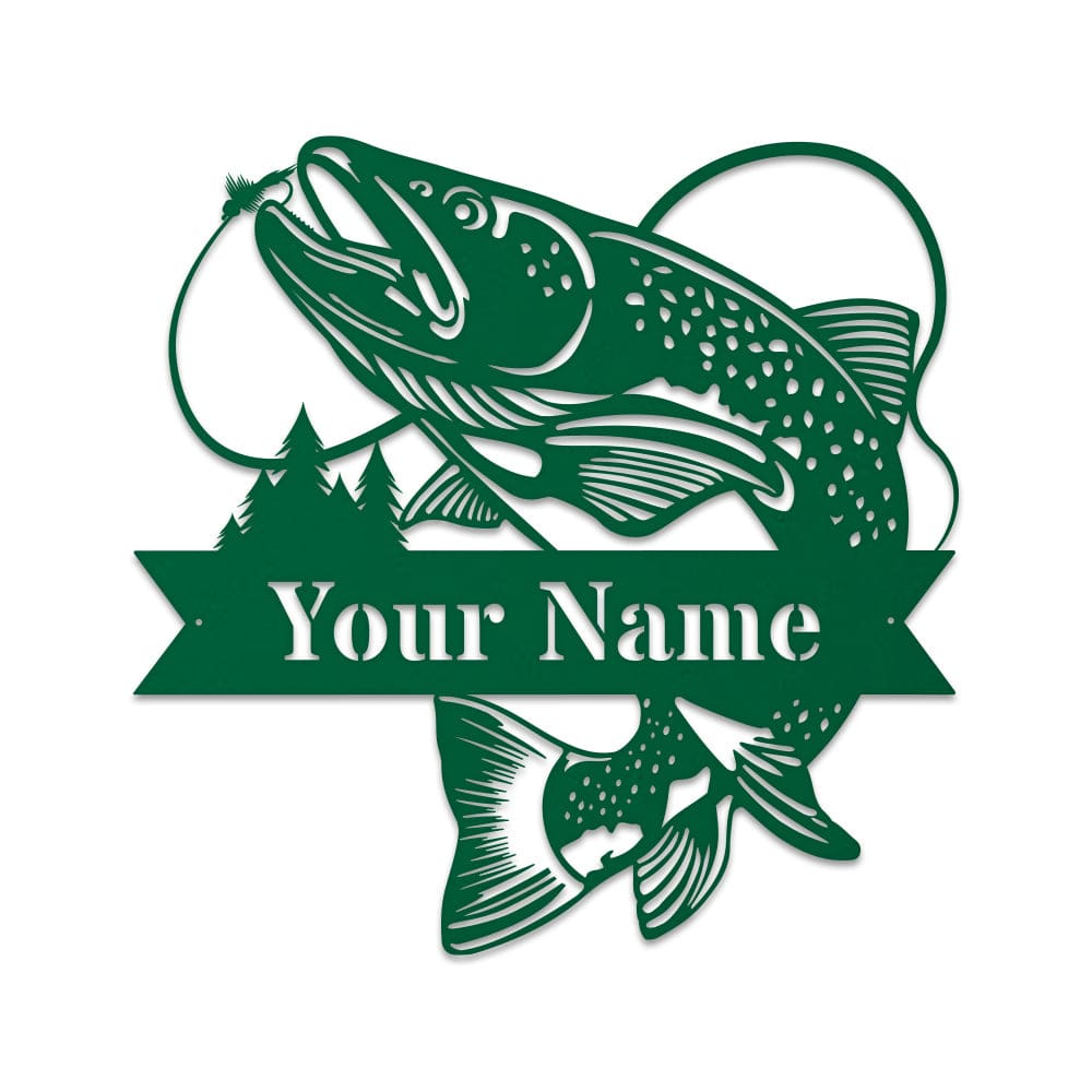 Great Outdoor Trout Fishing Monogram