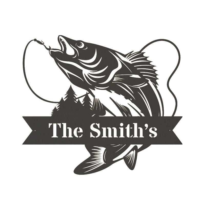Great Outdoor Walleye Fish Monogram