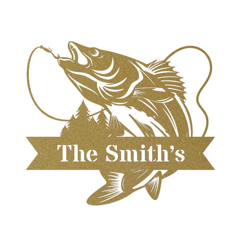 Great Outdoor Walleye Fish Monogram