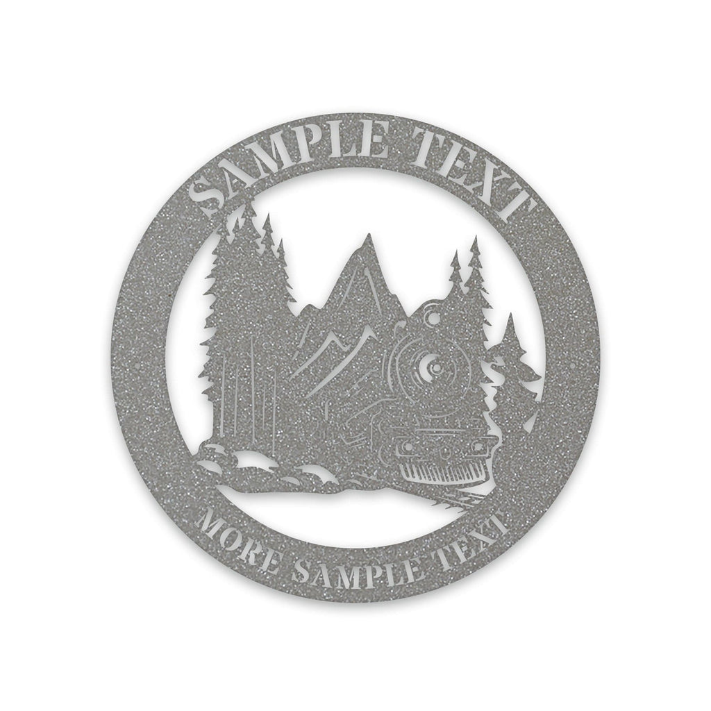Great Outdoors Train Custom Metal Sign