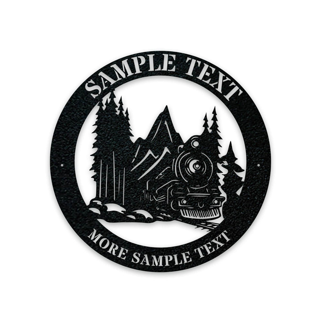 Great Outdoors Train Custom Metal Sign