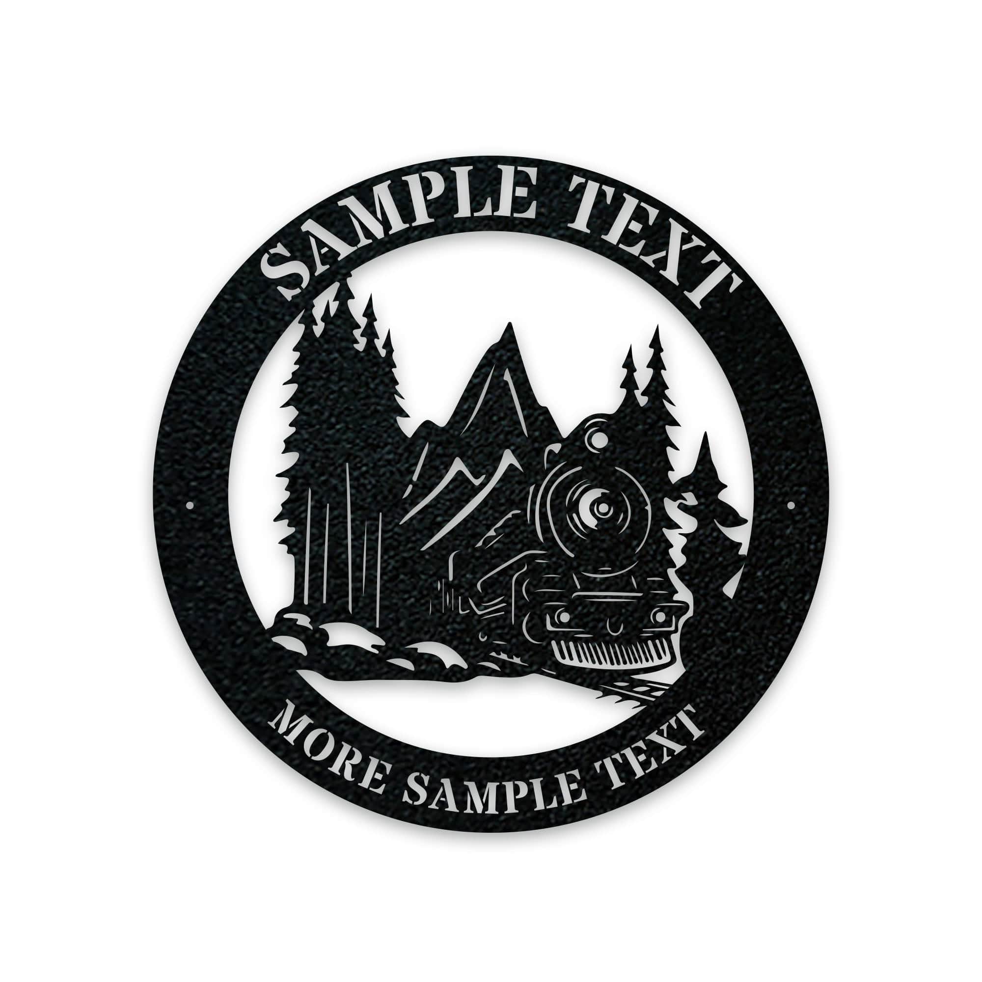 Great Outdoors Train Custom Metal Sign