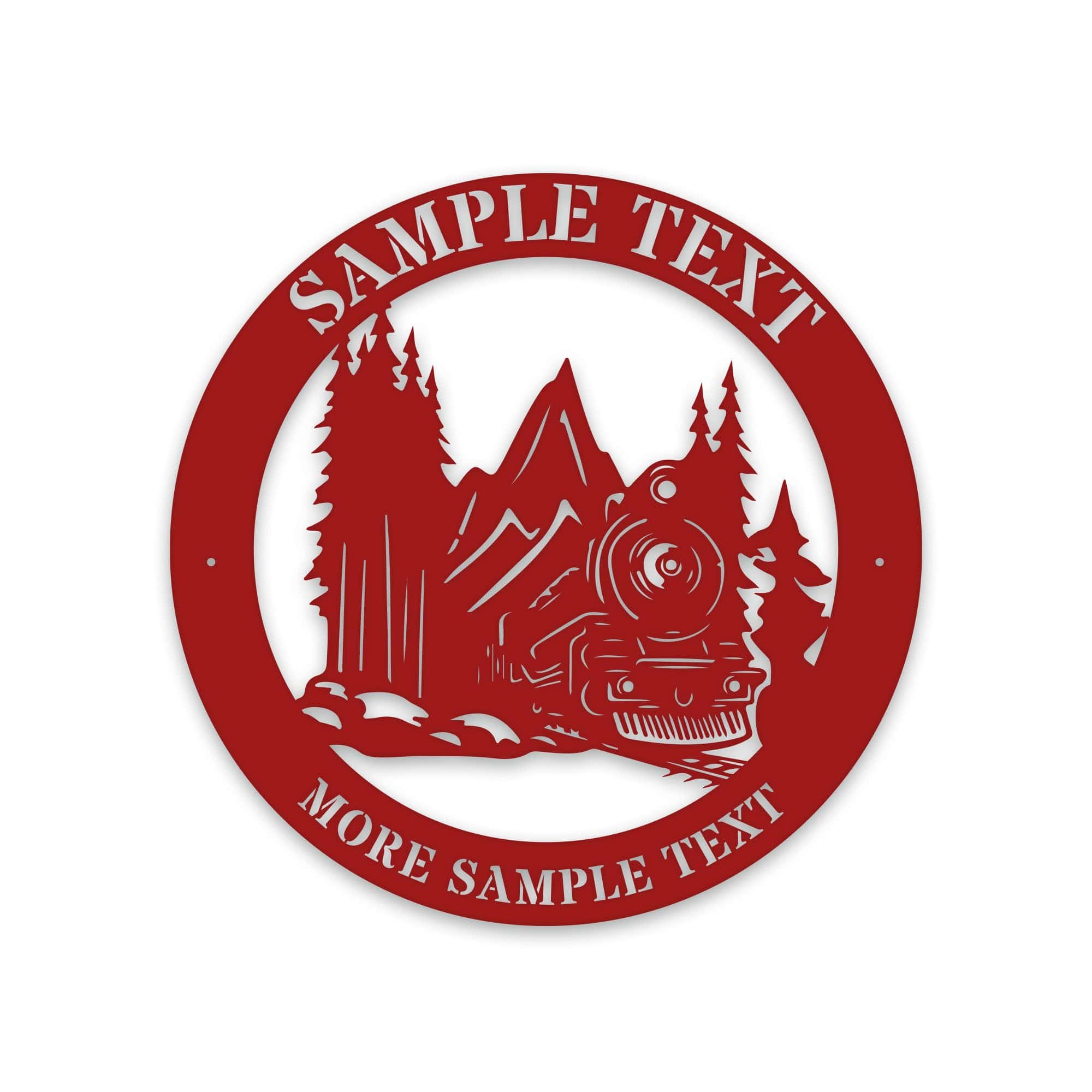 Great Outdoors Train Custom Metal Sign