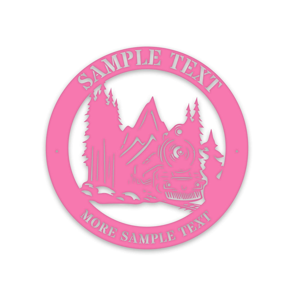 Great Outdoors Train Custom Metal Sign