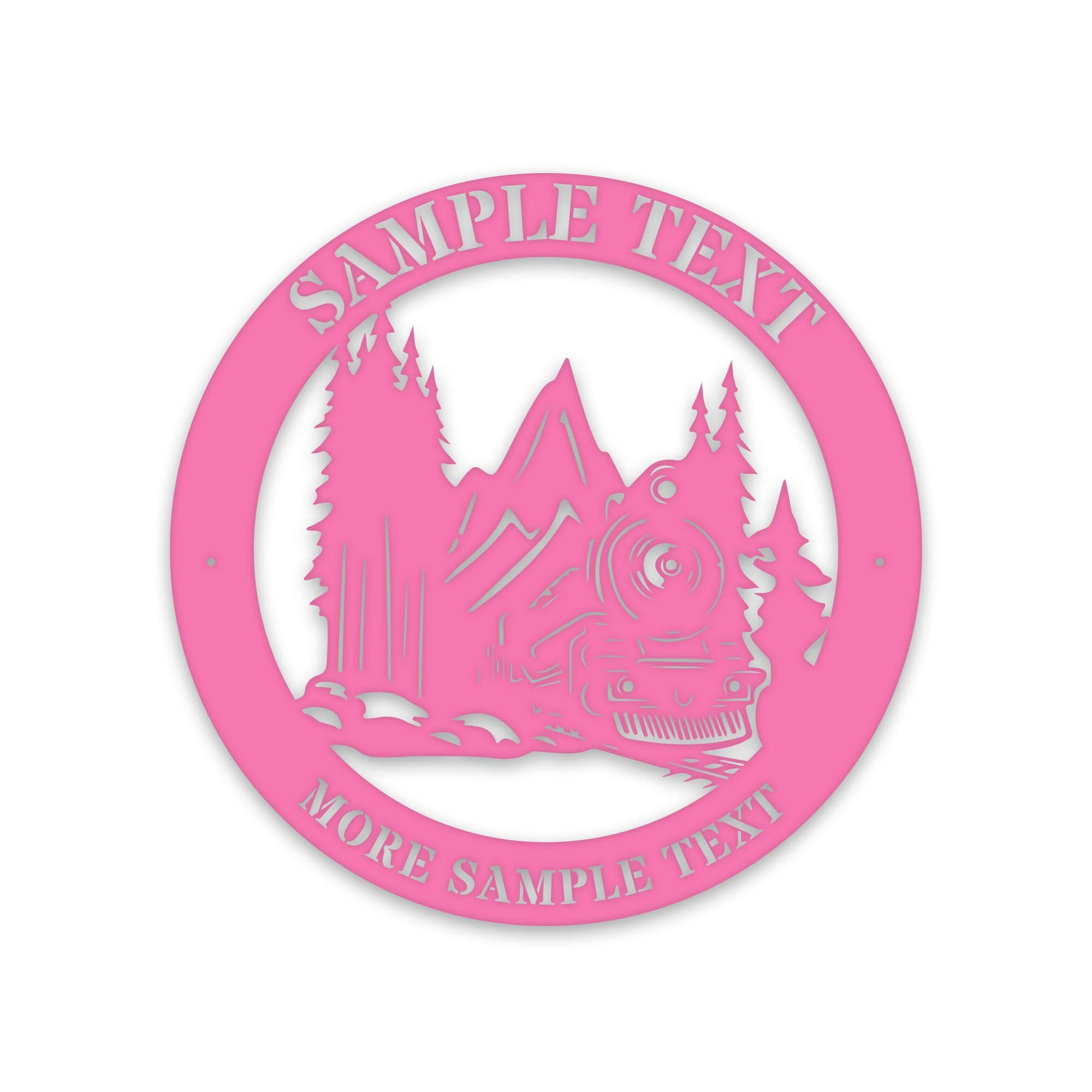Great Outdoors Train Custom Metal Sign