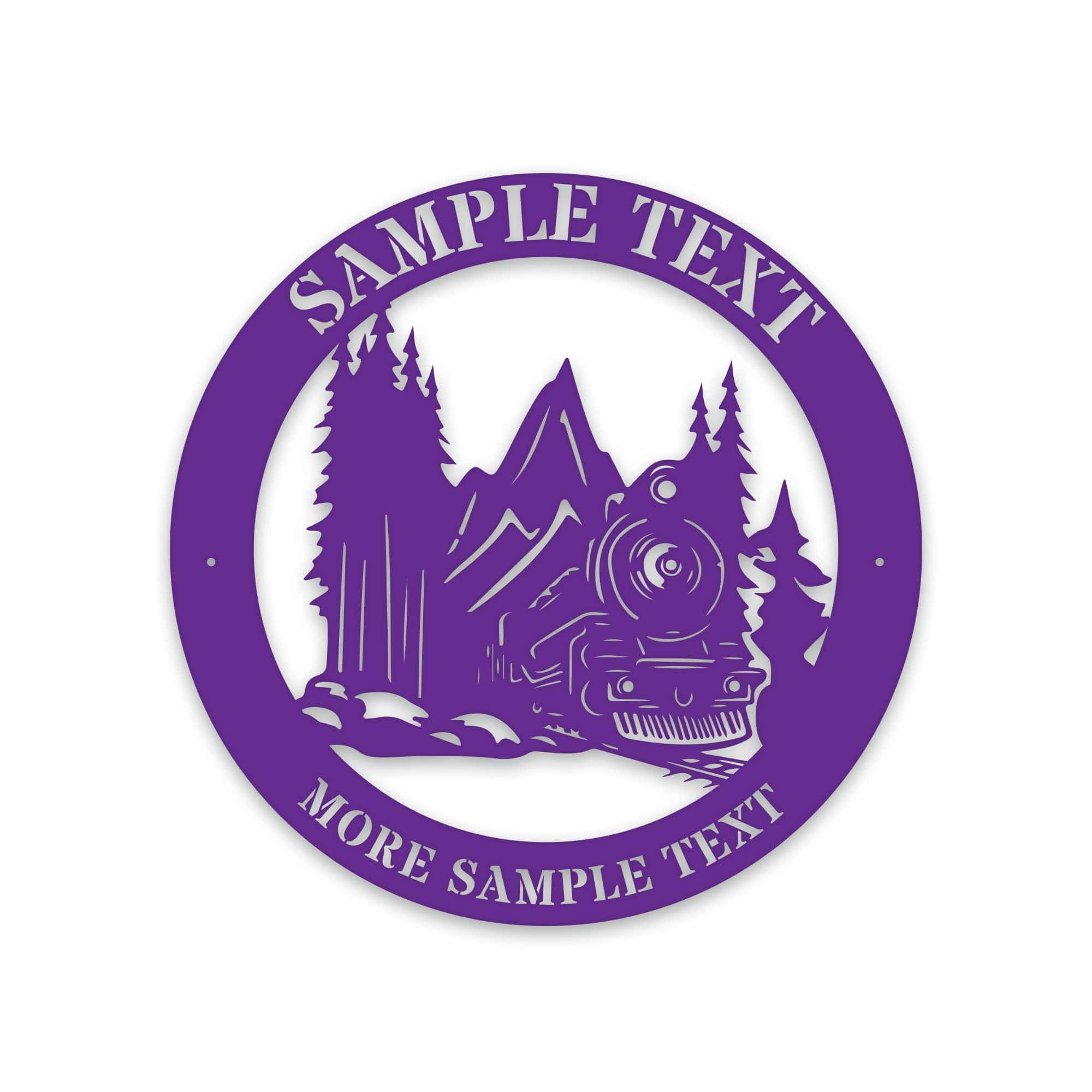 Great Outdoors Train Custom Metal Sign