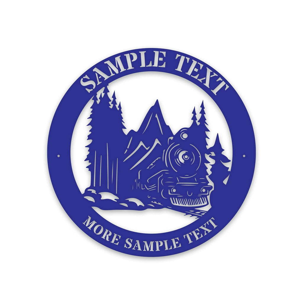 Great Outdoors Train Custom Metal Sign