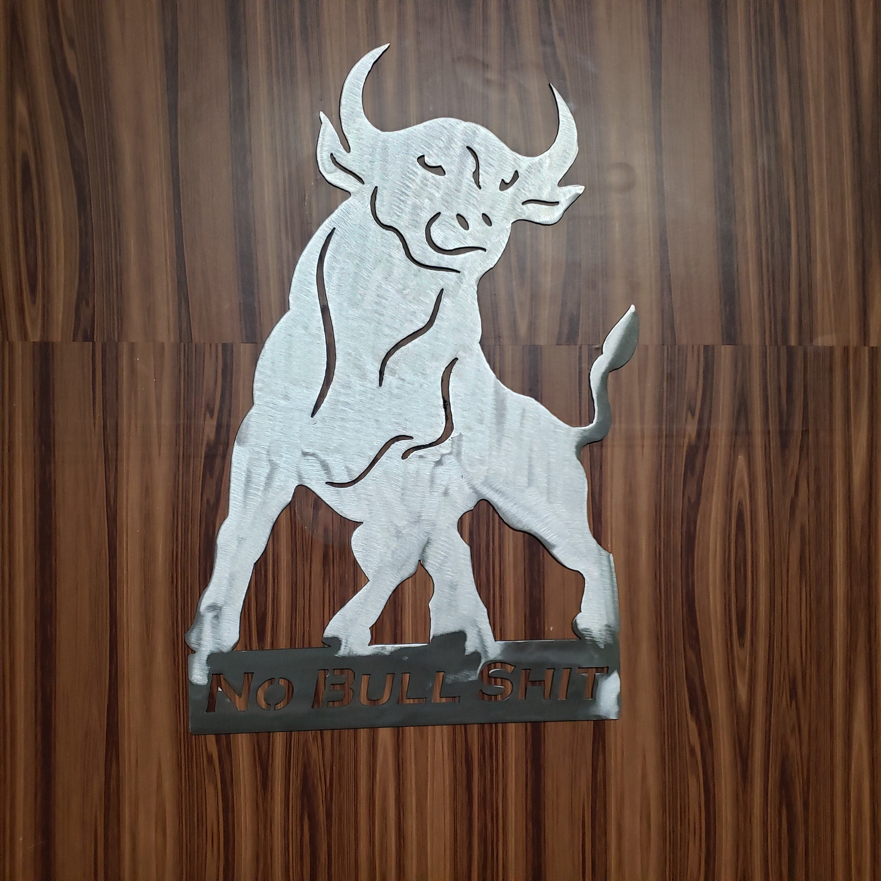 NO BULLSHIT Bar Sign – Metal Man Cave & Garage Wall Art, Custom Gift for Bold Spaces