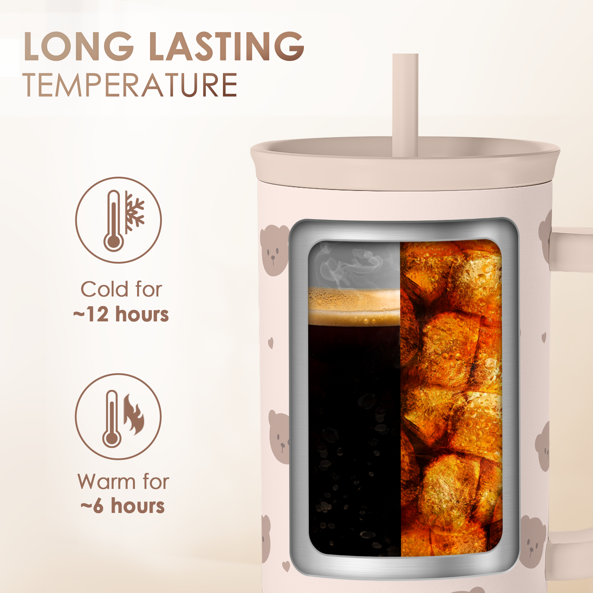 Brown Bear Slidemate | Slider Tumbler with Handle 40oz