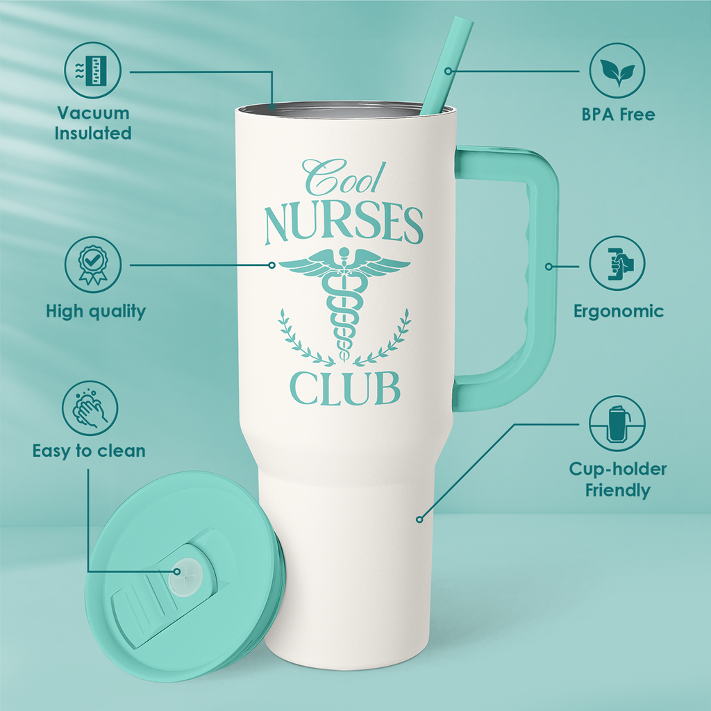 Mint Nurse Slidemate | Slider Tumbler with Handle 40oz