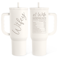 White Wife Slidemate | Slider Tumbler with Handle 40oz