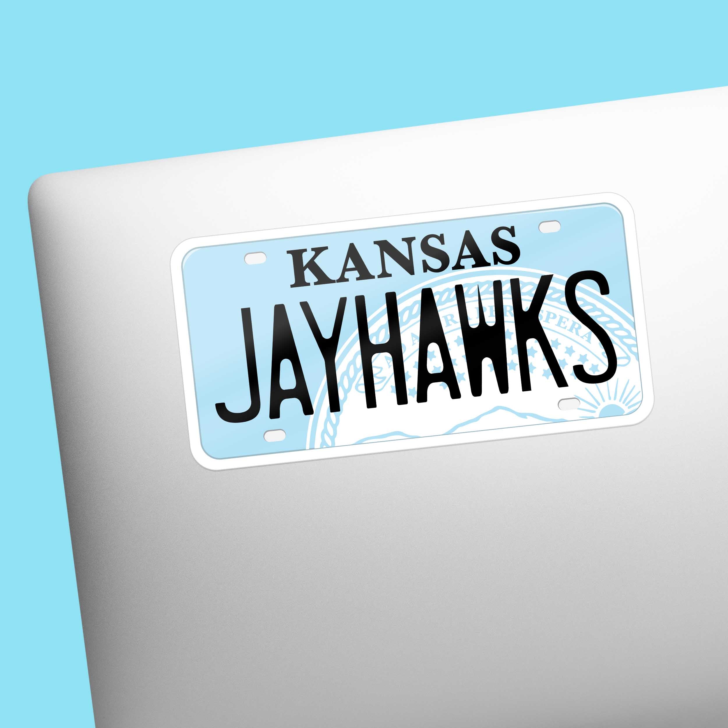 Jayhawks Kansas License Plate Sticker