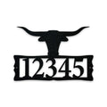 Longhorn Steer Metal Address Plaque