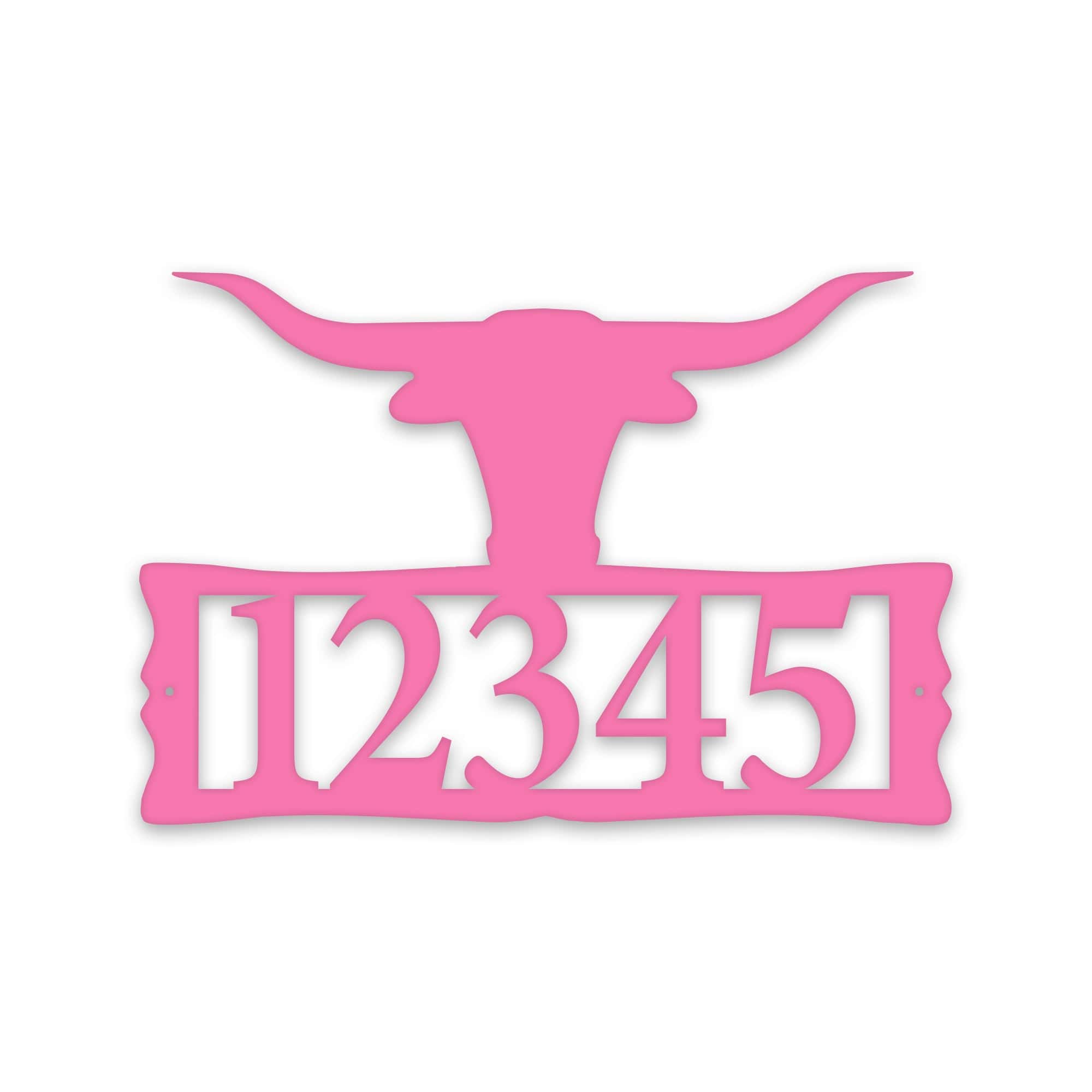 Longhorn Steer Metal Address Plaque