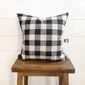 Black and White Medium Buffalo Pillow Cover 18x18 | Modern Farmhouse | Designer Pillow | High End Textured Fabric