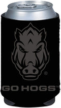 Arkansas Razorbacks 2-Pack Tonal Black Design 12oz CAN Neoprene Beverage Insulator Holder Cooler University of