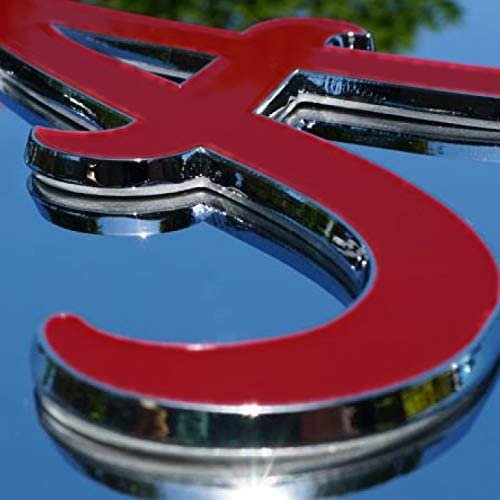 University of Arkansas Razorbacks License Plate Tag, Premium Stainless Steel Diecast, Chrome, Raised Solid Metal Color Emblem, 6x12 Inch