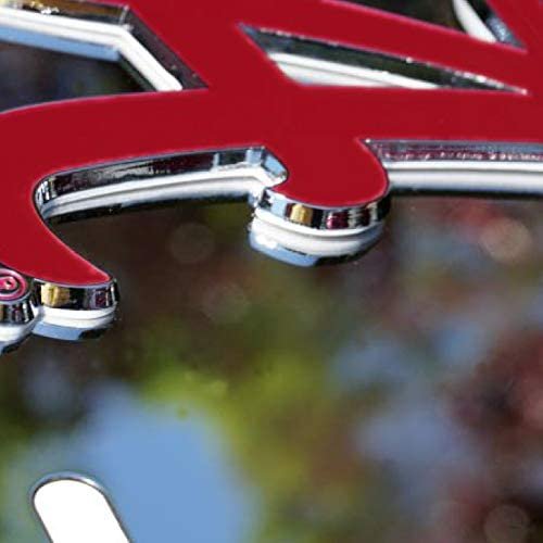 University of Arkansas Razorbacks License Plate Tag, Premium Stainless Steel Diecast, Chrome, Raised Solid Metal Color Emblem, 6x12 Inch