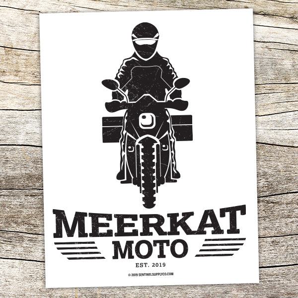 Meerkat Moto Rectangle Sticker - ADV Rider