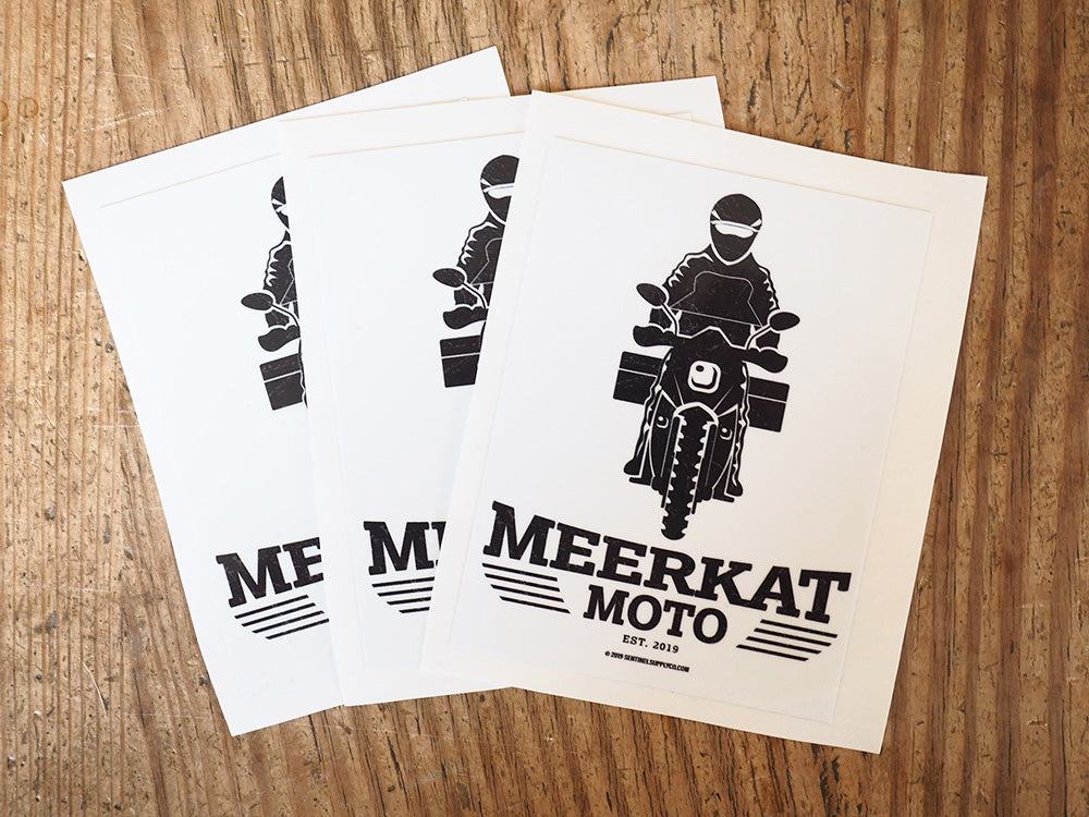 Meerkat Moto Rectangle Sticker - ADV Rider