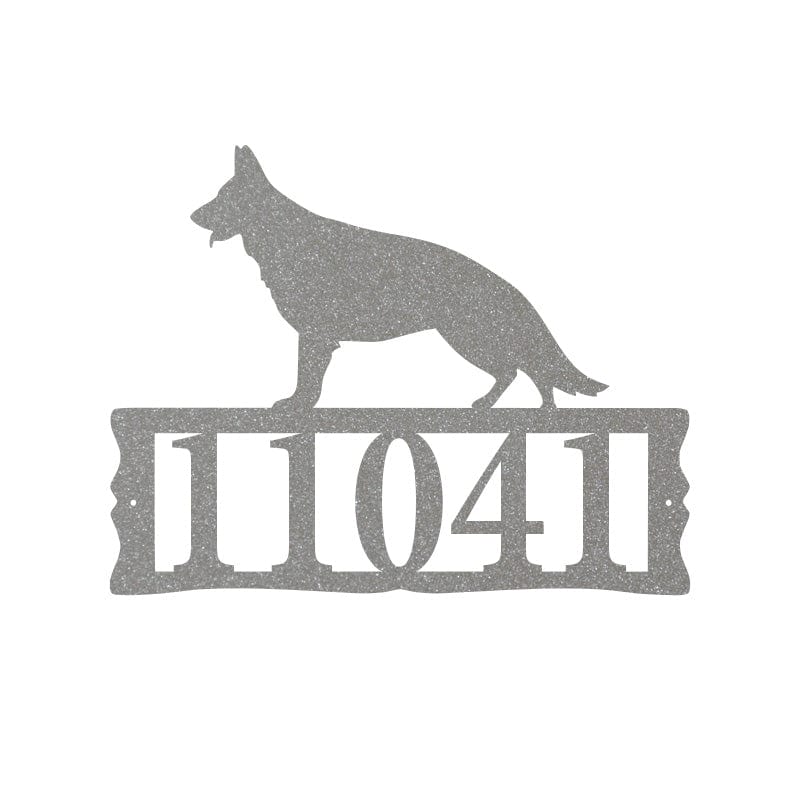 Metal Address Plaque - German Shepherd Design