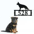 Metal Address Plaque - German Shepherd Design