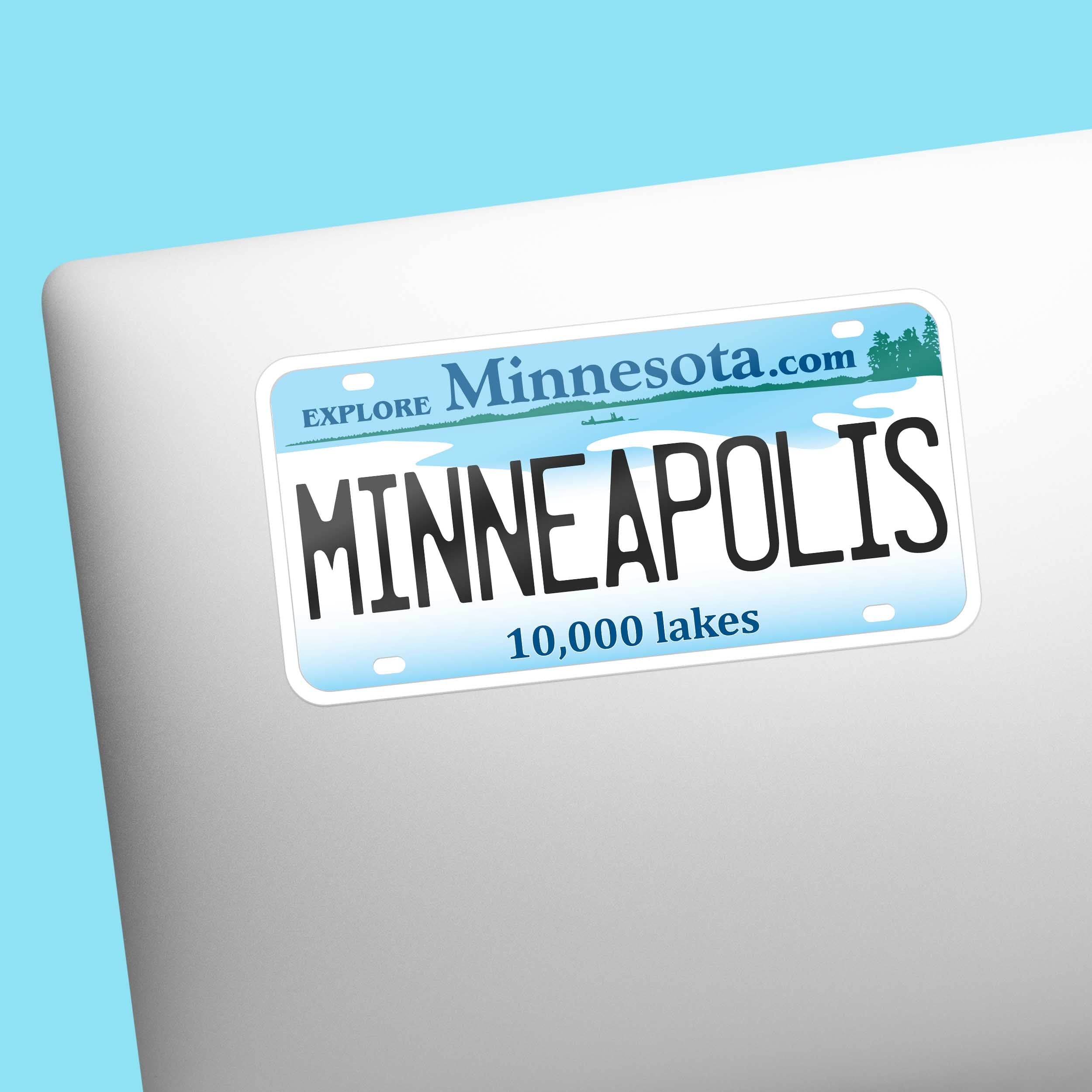 Minnesota License Plate Stickers - Choose Your MN City or Saying Decals