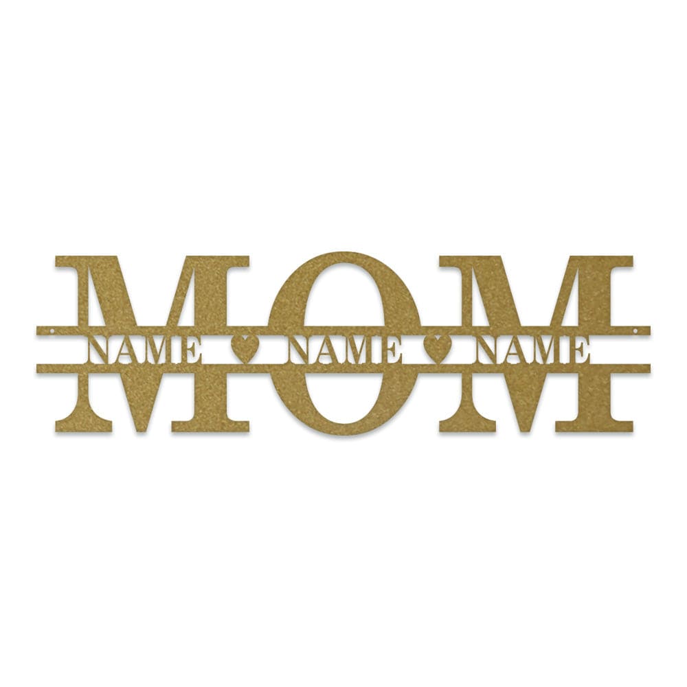 Mom & Family Names Custom Metal Sign