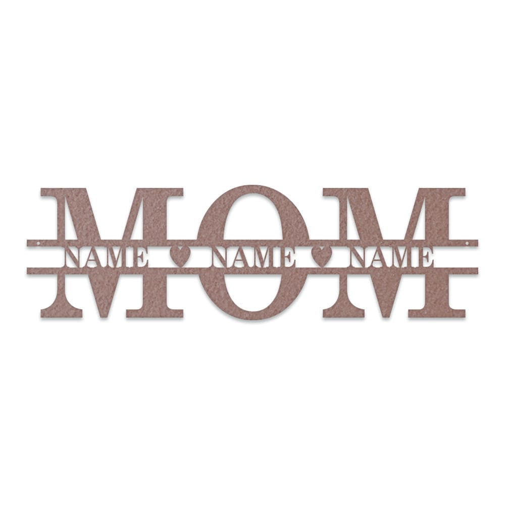 Mom & Family Names Custom Metal Sign