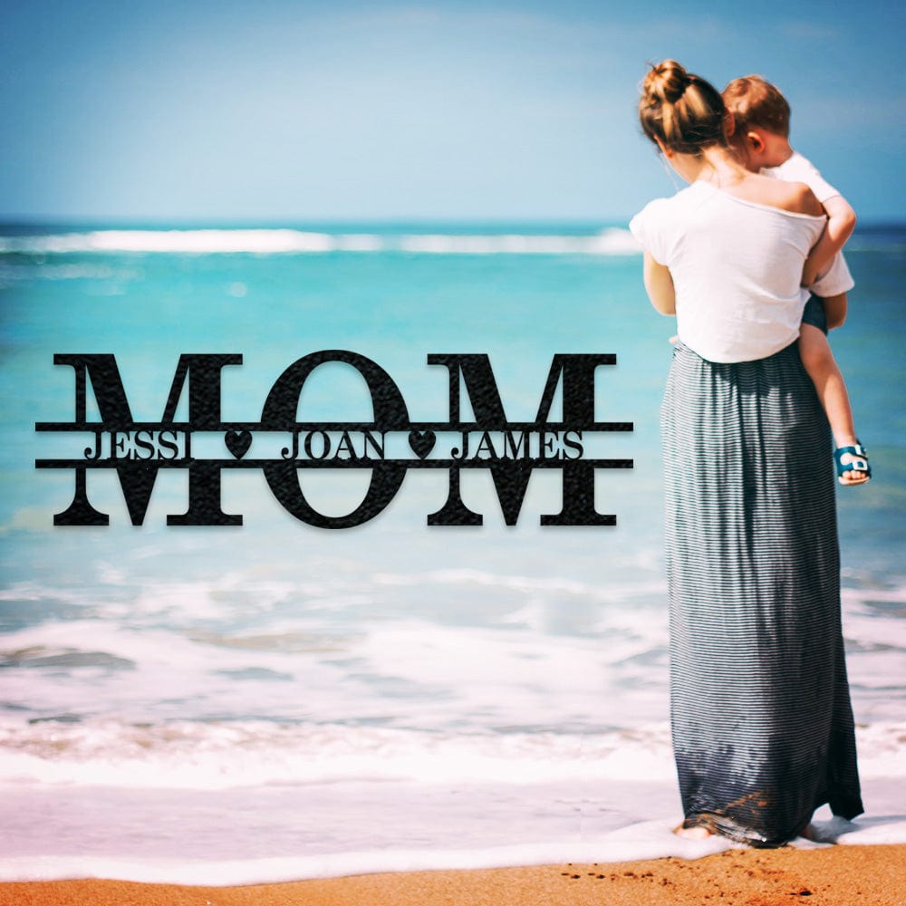 Mom & Family Names Custom Metal Sign