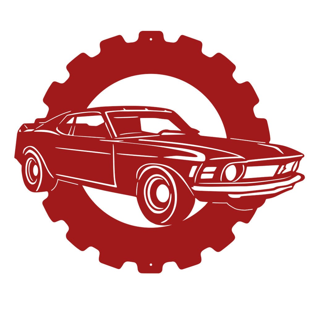 Mustang Classic Car - Metal Car Collection Sign