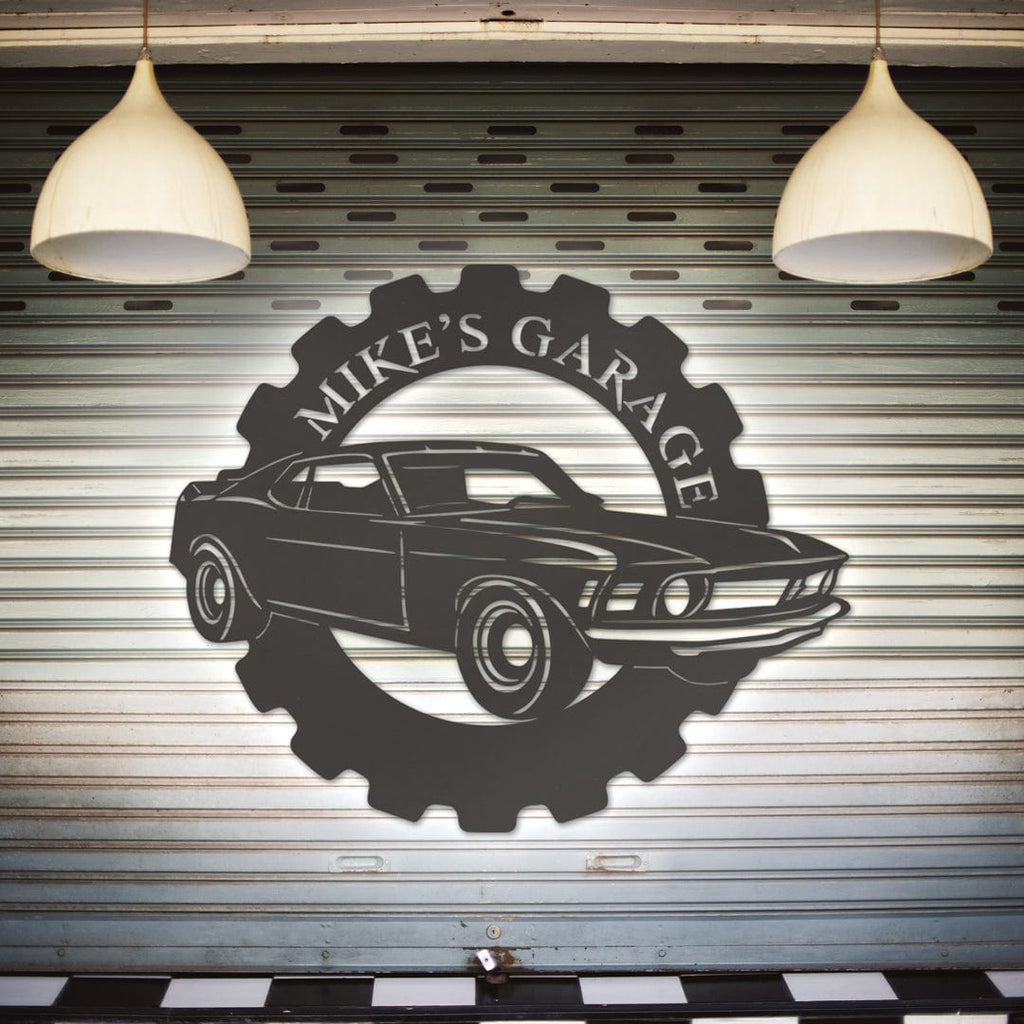 Mustang Classic Car - Metal Car Collection Sign