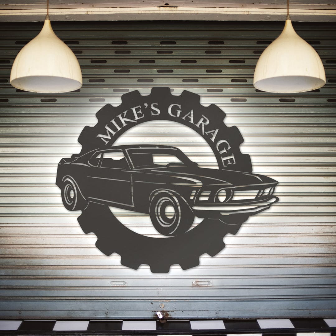 Mustang Classic Car - Metal Car Collection Sign