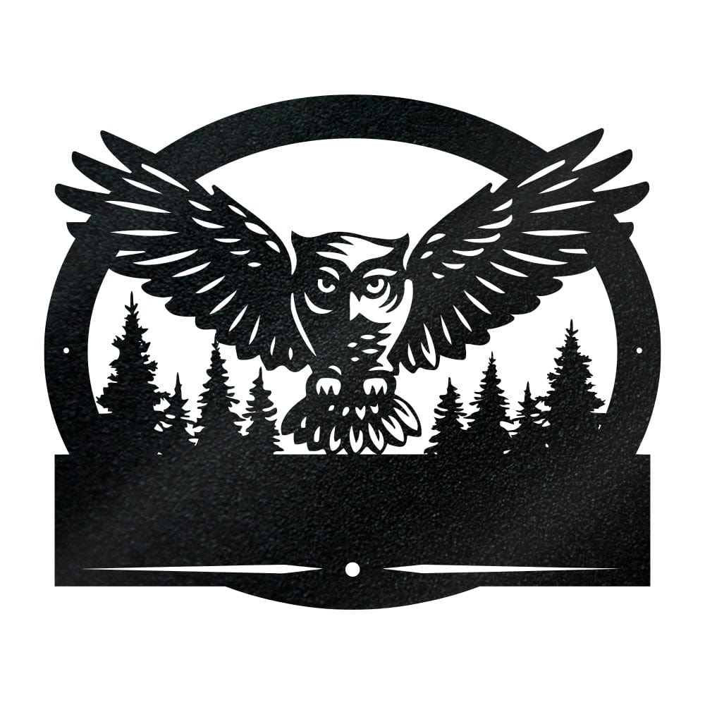Owl in Flight Monogram