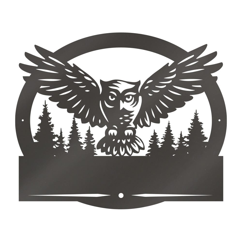 Owl in Flight Monogram