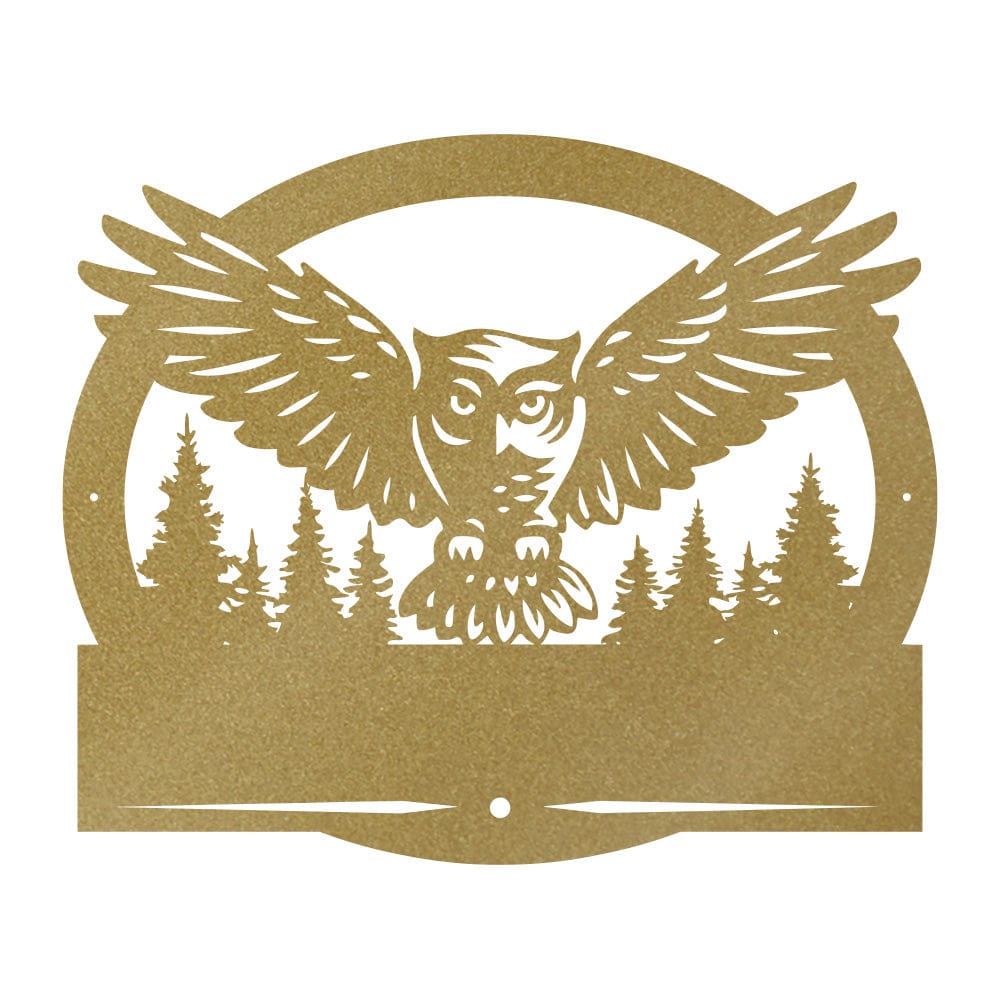 Owl in Flight Monogram