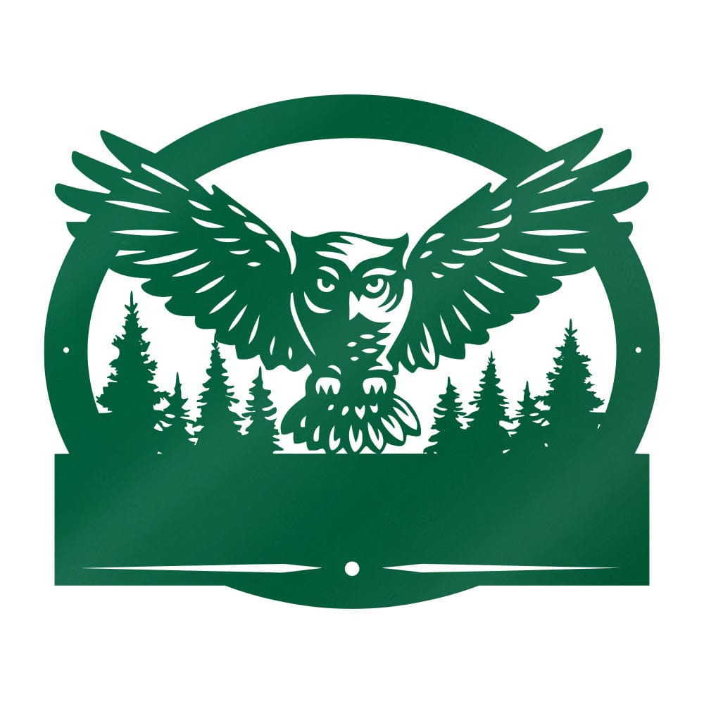 Owl in Flight Monogram