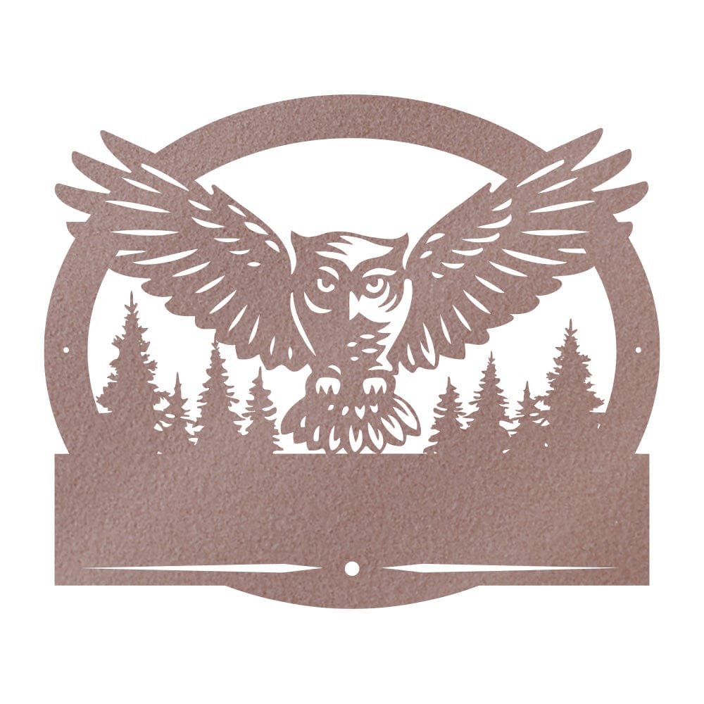 Owl in Flight Monogram