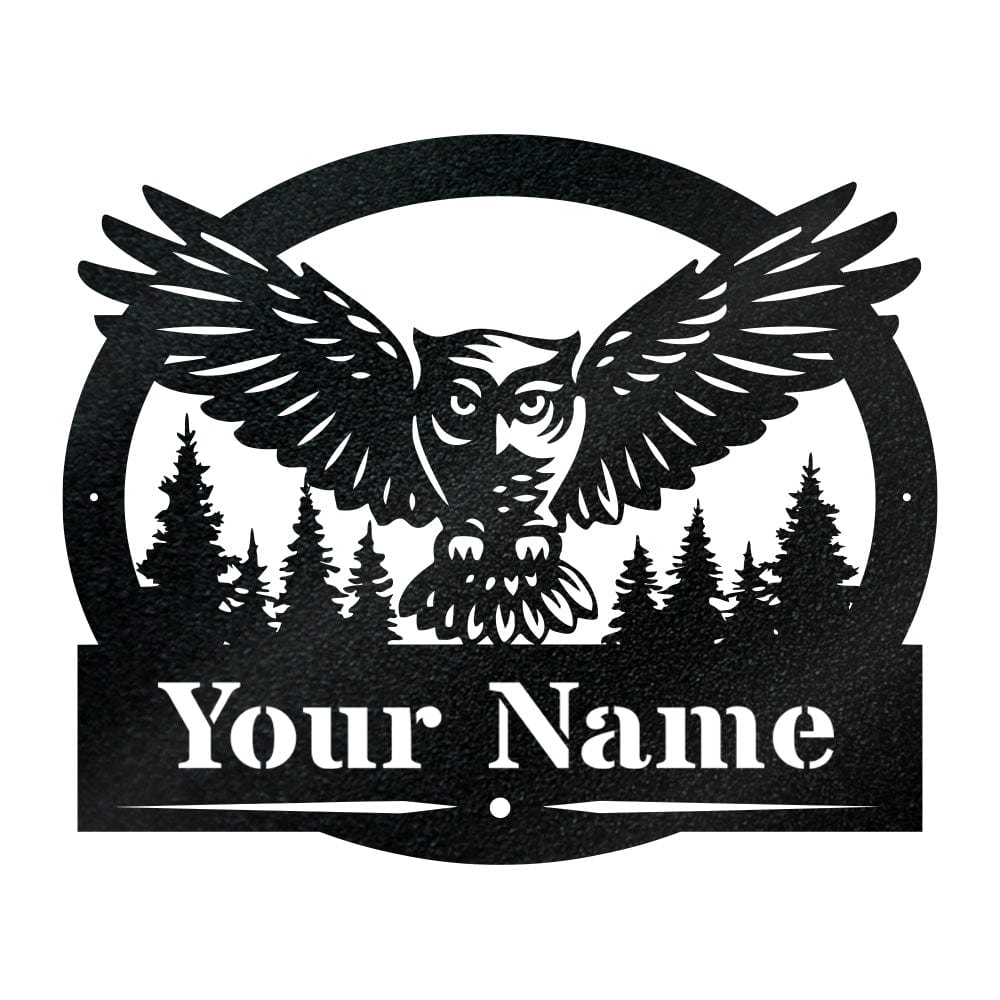 Owl in Flight Monogram